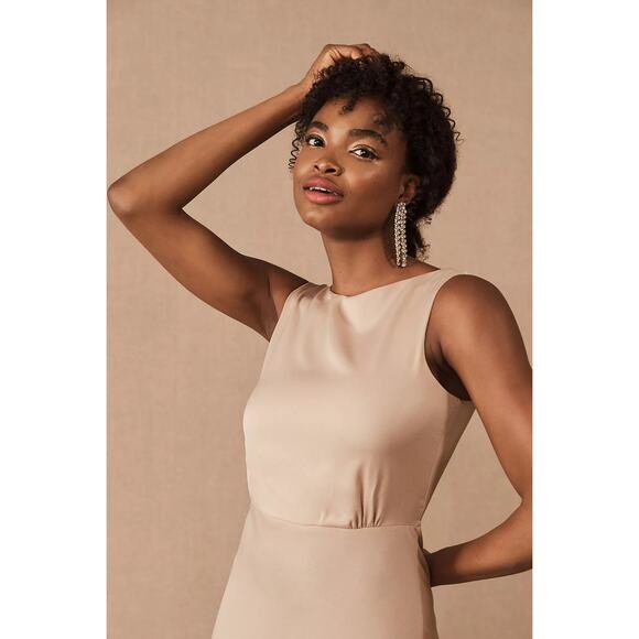 BHLDN Anthropologie by Sachin & Babi Beckett Satin Charmeuse Maxi Dress Gown - Picture 3 of 7